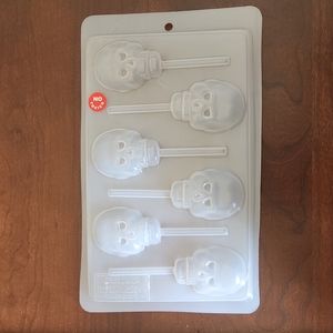 Skull Lollipop Candy/Chocolate/Soap Making Molds, Set of 4 💀